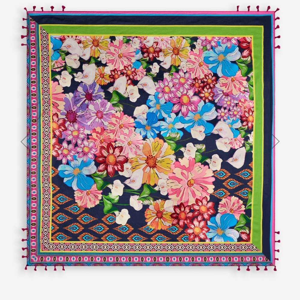 Johnny Was Gerbera Silk Scarf